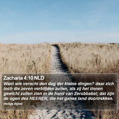 Zacharia 4:10 NLD Bible Verse Image