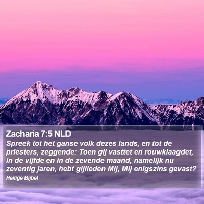 Zacharia 7:5 NLD Bible Verse Image