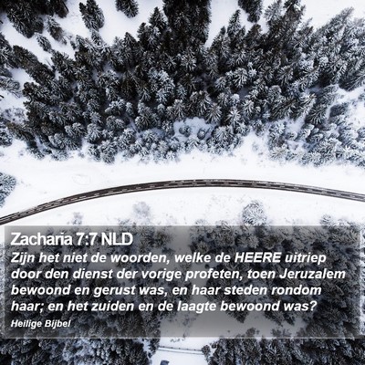 Zacharia 7:7 NLD Bible Verse Image