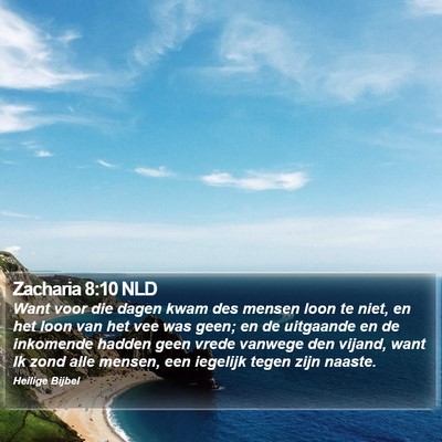 Zacharia 8:10 NLD Bible Verse Image