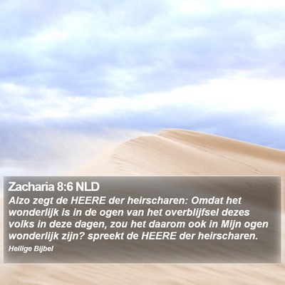 Zacharia 8:6 NLD Bible Verse Image