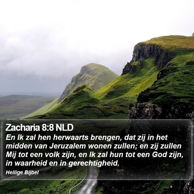 Zacharia 8:8 NLD Bible Verse Image