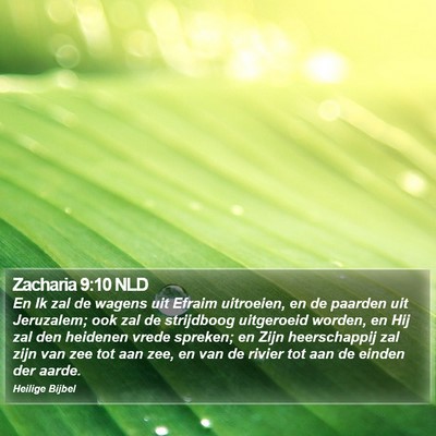 Zacharia 9:10 NLD Bible Verse Image