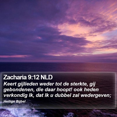 Zacharia 9:12 NLD Bible Verse Image