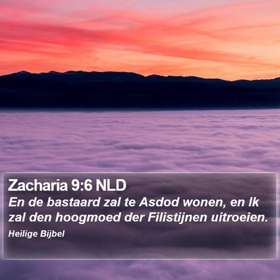 Zacharia 9:6 NLD Bible Verse Image
