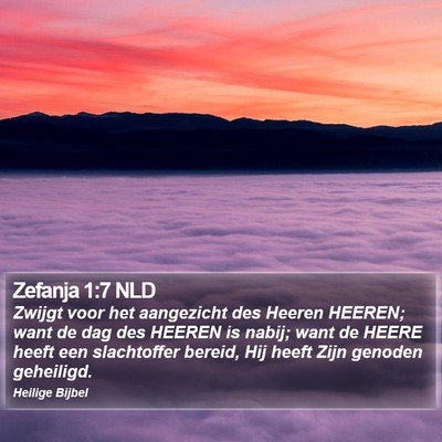 Zefanja 1:7 NLD Bible Verse Image