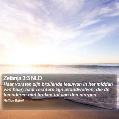 Zefanja 3:3 NLD Bible Verse Image