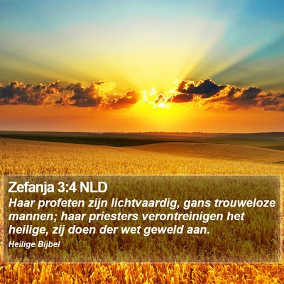 Zefanja 3:4 NLD Bible Verse Image