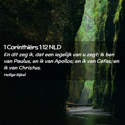 Picture 02 - 1 Corinthiërs 1:12 NLD - En dit zeg ik, dat een iegelijk van u zegt: Ik - Bible Verse Picture