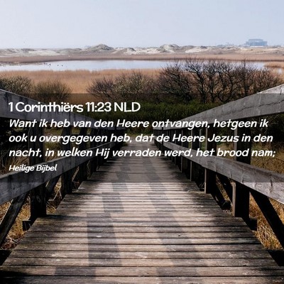 Picture 02 - 1 Corinthiërs 11:23 NLD - Want ik heb van den Heere ontvangen, hetgeen ik - Bible Verse Picture
