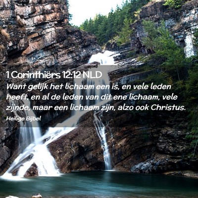 Picture 02 - 1 Corinthiërs 12:12 NLD - Want gelijk het lichaam een is, en vele leden - Bible Verse Picture