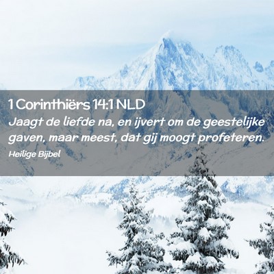 Picture 02 - 1 Corinthiërs 14:1 NLD - Jaagt de liefde na, en ijvert om de geestelijke - Bible Verse Picture