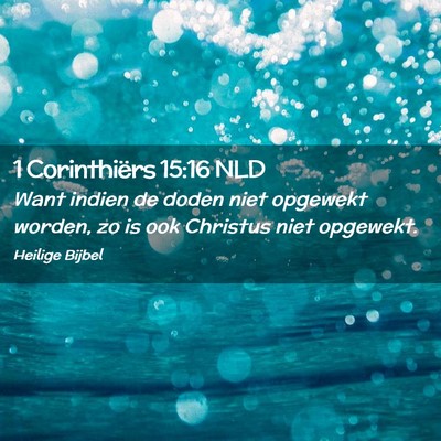 Picture 02 - 1 Corinthiërs 15:16 NLD - Want indien de doden niet opgewekt worden, zo is - Bible Verse Picture