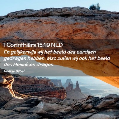 Picture 02 - 1 Corinthiërs 15:49 NLD - En gelijkerwijs wij het beeld des aardsen - Bible Verse Picture