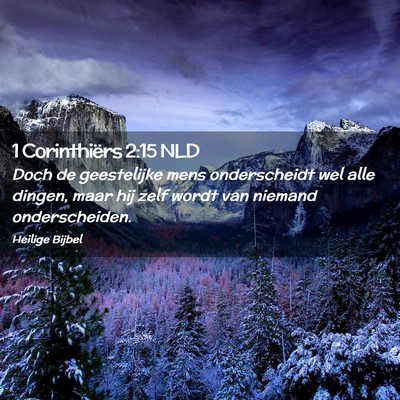Picture 02 - 1 Corinthiërs 2:15 NLD - Doch de geestelijke mens onderscheidt wel alle - Bible Verse Picture