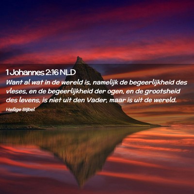 Picture 02 - 1 Johannes 2:16 NLD - Want al wat in de wereld is, namelijk de - Bible Verse Picture