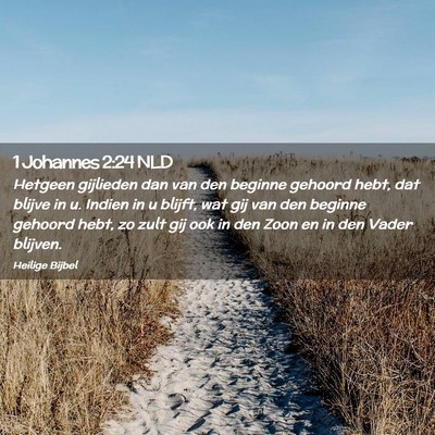 Picture 02 - 1 Johannes 2:24 NLD - Hetgeen gijlieden dan van den beginne gehoord - Bible Verse Picture