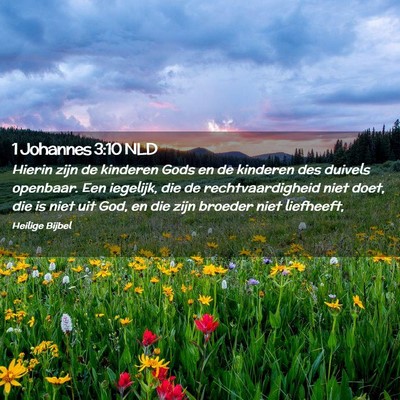 Picture 02 - 1 Johannes 3:10 NLD - Hierin zijn de kinderen Gods en de kinderen des - Bible Verse Picture