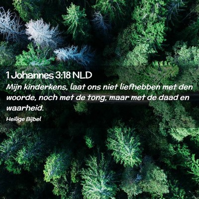 Picture 02 - 1 Johannes 3:18 NLD - Mijn kinderkens, laat ons niet liefhebben met den - Bible Verse Picture