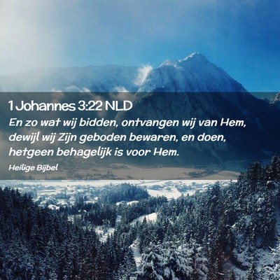 Picture 02 - 1 Johannes 3:22 NLD - En zo wat wij bidden, ontvangen wij van Hem, - Bible Verse Picture