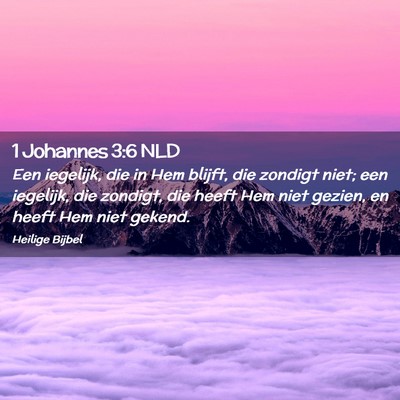 Picture 02 - 1 Johannes 3:6 NLD - Een iegelijk, die in Hem blijft, die zondigt - Bible Verse Picture
