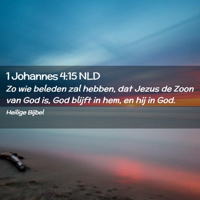 Picture 02 - 1 Johannes 4:15 NLD - Zo wie beleden zal hebben, dat Jezus de Zoon van - Bible Verse Picture