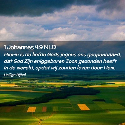 Picture 02 - 1 Johannes 4:9 NLD - Hierin is de liefde Gods jegens ons geopenbaard, - Bible Verse Picture