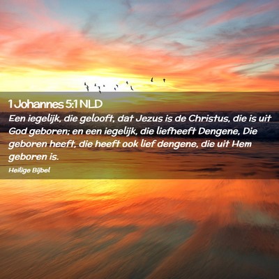 Picture 02 - 1 Johannes 5:1 NLD - Een iegelijk, die gelooft, dat Jezus is de - Bible Verse Picture