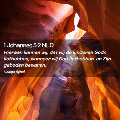 Picture 02 - 1 Johannes 5:2 NLD - Hieraan kennen wij, dat wij de kinderen Gods - Bible Verse Picture