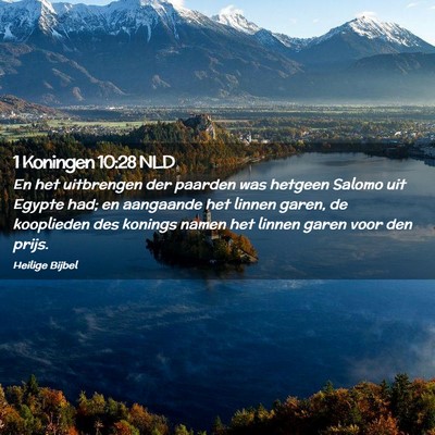 Picture 02 - 1 Koningen 10:28 NLD - En het uitbrengen der paarden was hetgeen Salomo - Bible Verse Picture