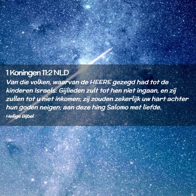Picture 02 - 1 Koningen 11:2 NLD - Van die volken, waarvan de HEERE gezegd had tot - Bible Verse Picture