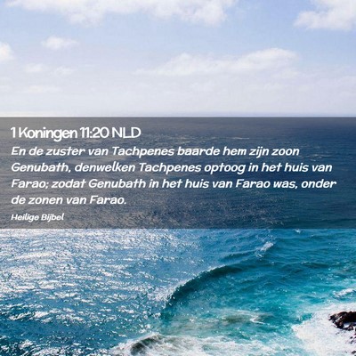 Picture 02 - 1 Koningen 11:20 NLD - En de zuster van Tachpenes baarde hem zijn zoon - Bible Verse Picture
