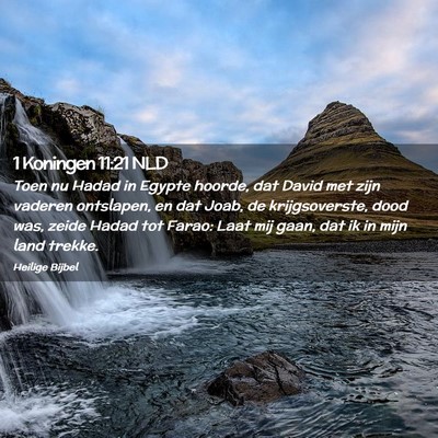 Picture 02 - 1 Koningen 11:21 NLD - Toen nu Hadad in Egypte hoorde, dat David met - Bible Verse Picture