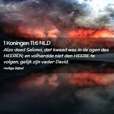 Picture 02 - 1 Koningen 11:6 NLD - Alzo deed Salomo, dat kwaad was in de ogen des - Bible Verse Picture