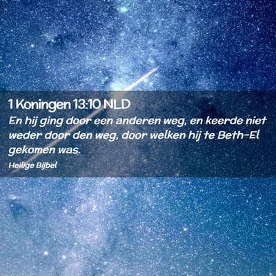 Picture 02 - 1 Koningen 13:10 NLD - En hij ging door een anderen weg, en keerde niet - Bible Verse Picture