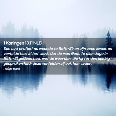 Picture 02 - 1 Koningen 13:11 NLD - Een oud profeet nu woonde te Beth-El; en zijn - Bible Verse Picture