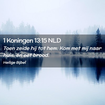 Picture 02 - 1 Koningen 13:15 NLD - Toen zeide hij tot hem: Kom met mij naar huis, en - Bible Verse Picture