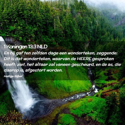 Picture 02 - 1 Koningen 13:3 NLD - En hij gaf ten zelfden dage een wonderteken, - Bible Verse Picture