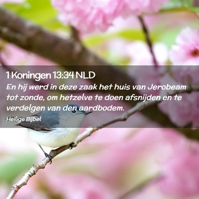 Picture 02 - 1 Koningen 13:34 NLD - En hij werd in deze zaak het huis van Jerobeam - Bible Verse Picture