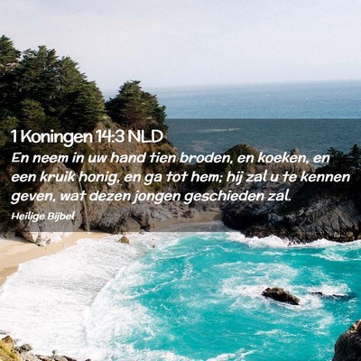 Picture 02 - 1 Koningen 14:3 NLD - En neem in uw hand tien broden, en koeken, en een - Bible Verse Picture