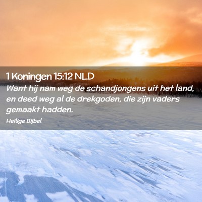 Picture 02 - 1 Koningen 15:12 NLD - Want hij nam weg de schandjongens uit het land, - Bible Verse Picture