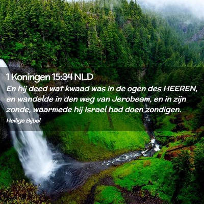 Picture 02 - 1 Koningen 15:34 NLD - En hij deed wat kwaad was in de ogen des HEEREN, - Bible Verse Picture
