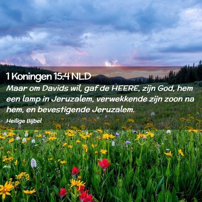 Picture 02 - 1 Koningen 15:4 NLD - Maar om Davids wil, gaf de HEERE, zijn God, hem - Bible Verse Picture