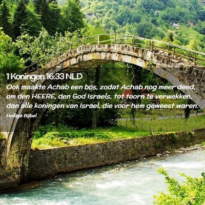 Picture 02 - 1 Koningen 16:33 NLD - Ook maakte Achab een bos, zodat Achab nog meer - Bible Verse Picture