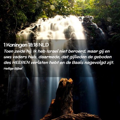 Picture 02 - 1 Koningen 18:18 NLD - Toen zeide hij: Ik heb Israel niet beroerd, maar - Bible Verse Picture