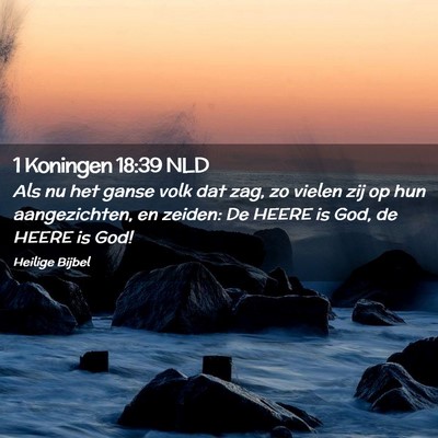 Picture 02 - 1 Koningen 18:39 NLD - Als nu het ganse volk dat zag, zo vielen zij op - Bible Verse Picture