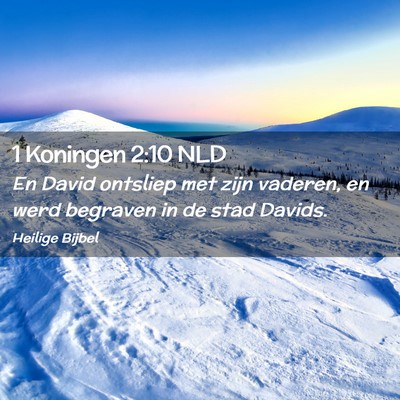 Picture 02 - 1 Koningen 2:10 NLD - En David ontsliep met zijn vaderen, en werd - Bible Verse Picture