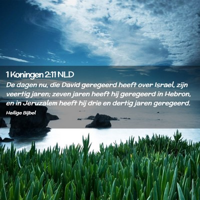 Picture 02 - 1 Koningen 2:11 NLD - De dagen nu, die David geregeerd heeft over - Bible Verse Picture