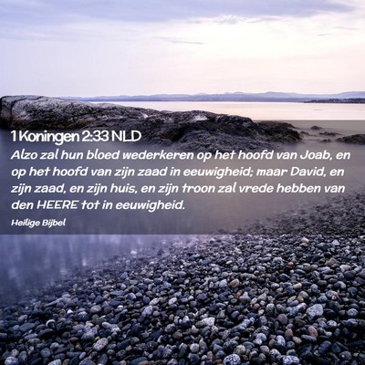 Picture 02 - 1 Koningen 2:33 NLD - Alzo zal hun bloed wederkeren op het hoofd van - Bible Verse Picture