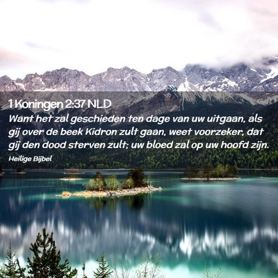 Picture 02 - 1 Koningen 2:37 NLD - Want het zal geschieden ten dage van uw uitgaan, - Bible Verse Picture